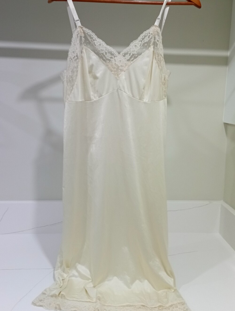 Vintage White Nylon Nightgown